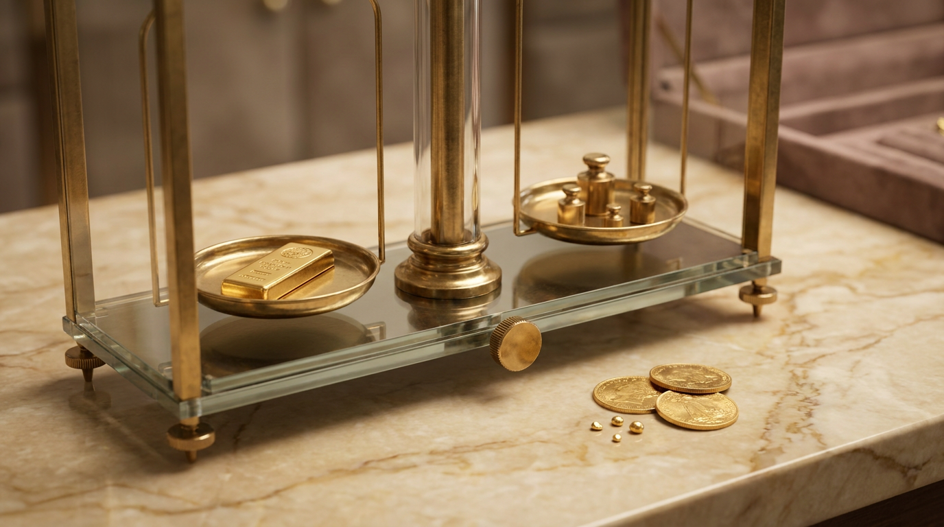Goldbarren, Schmuck und Münzen – Goldpreis ermitteln
