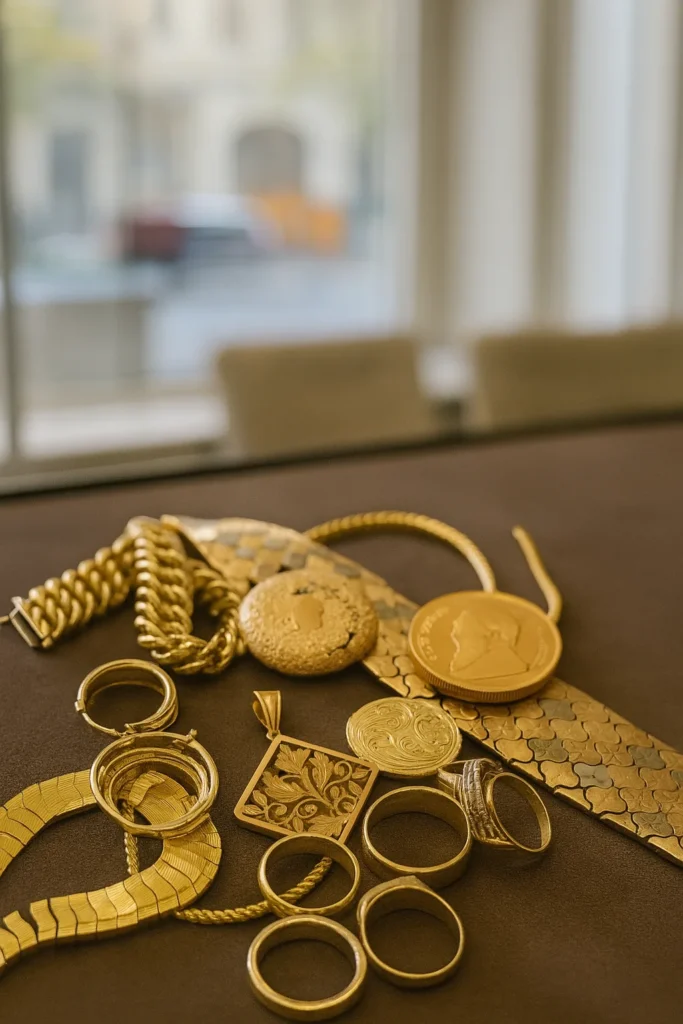 Goldschmuck verkaufen in Berlin: Ketten, Ringe und Anhänger auf dem Ankaufstisch